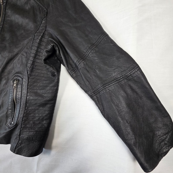 Wilsons Leather Genuine Black Motorcycle Jacket Womens Plus 3X Goth Biker - Picture 13 of 16